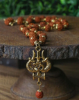 OM Shiva Trishool Rudraksha Necklace 54 Beads