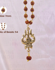 OM Shiva Trishool Rudraksha Necklace 54 Beads